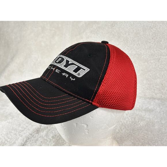 Team Hoyt Archery Shooting Staff Hunting Mens Hat Strap Back Red Baseball Cap - Picture 3 of 7
